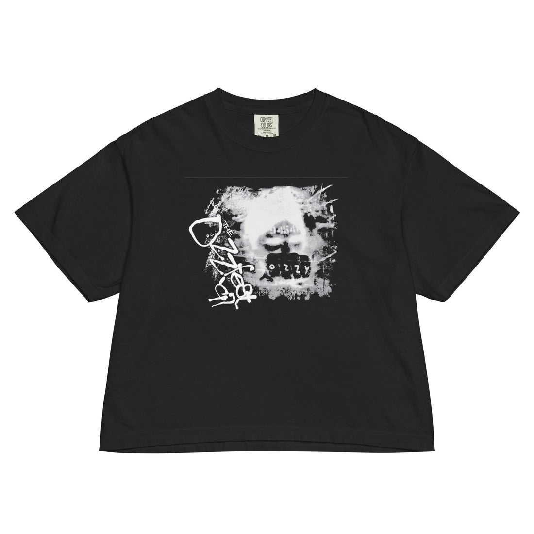 Ozzy Osbourne Fist Bump Mineral Wash Womens Crop Top