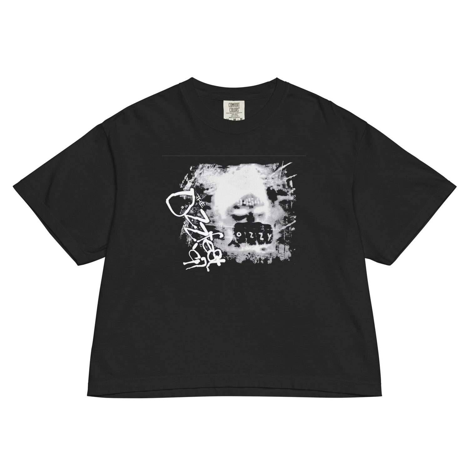 Ozzy Osbourne Fist Bump Mineral Wash Womens Crop Top