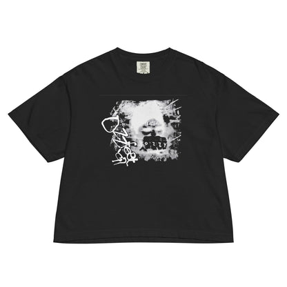 Ozzy Osbourne Fist Bump Mineral Wash Womens Crop Top