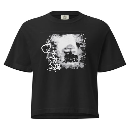 Ozzy Osbourne Fist Bump Mineral Wash Womens Crop Top