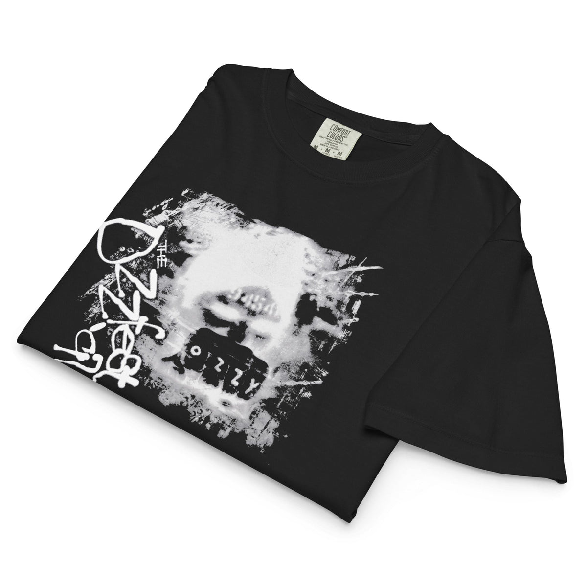 Ozzy Osbourne Fist Bump Mineral Wash Womens Crop Top