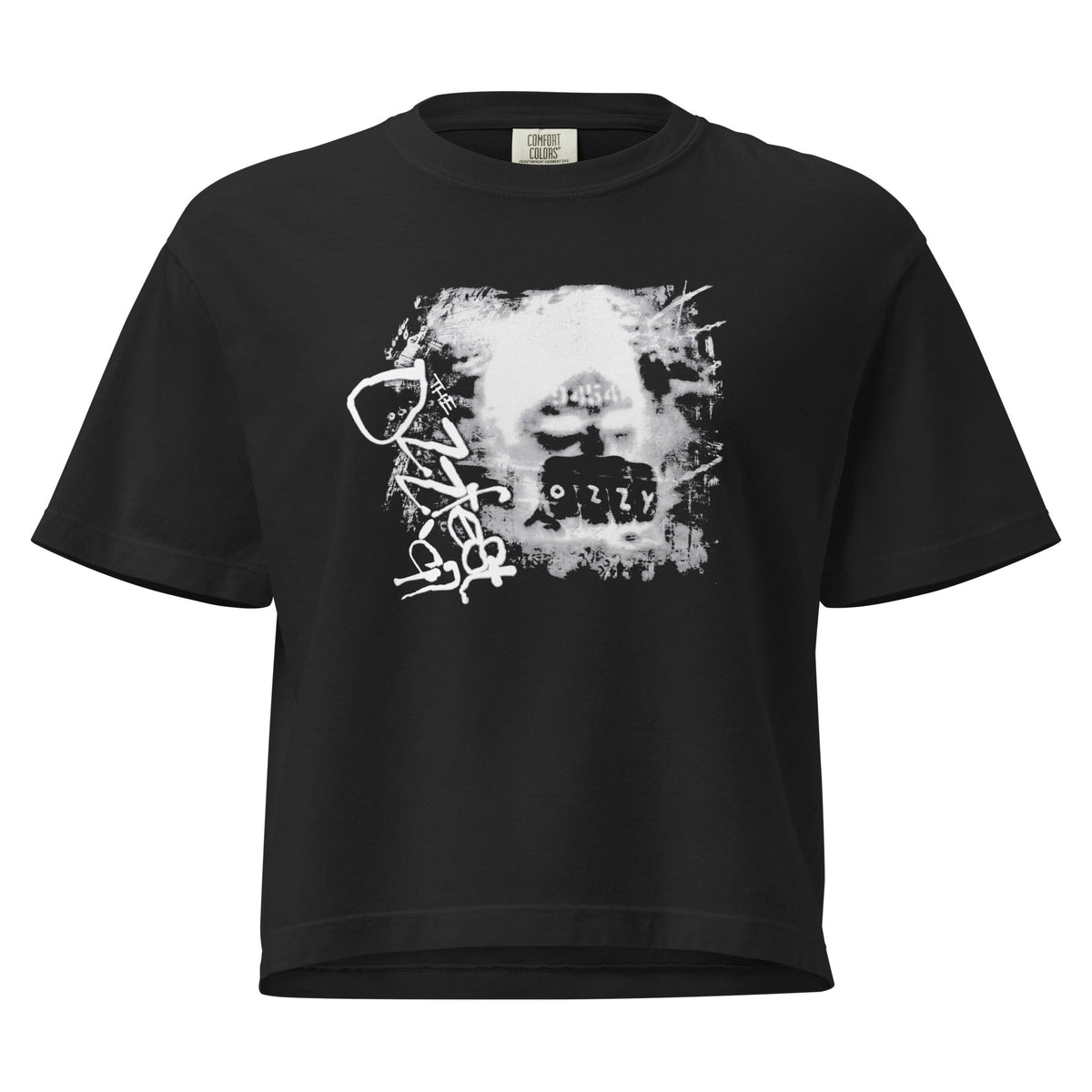 Ozzy Osbourne Fist Bump Mineral Wash Womens Crop Top