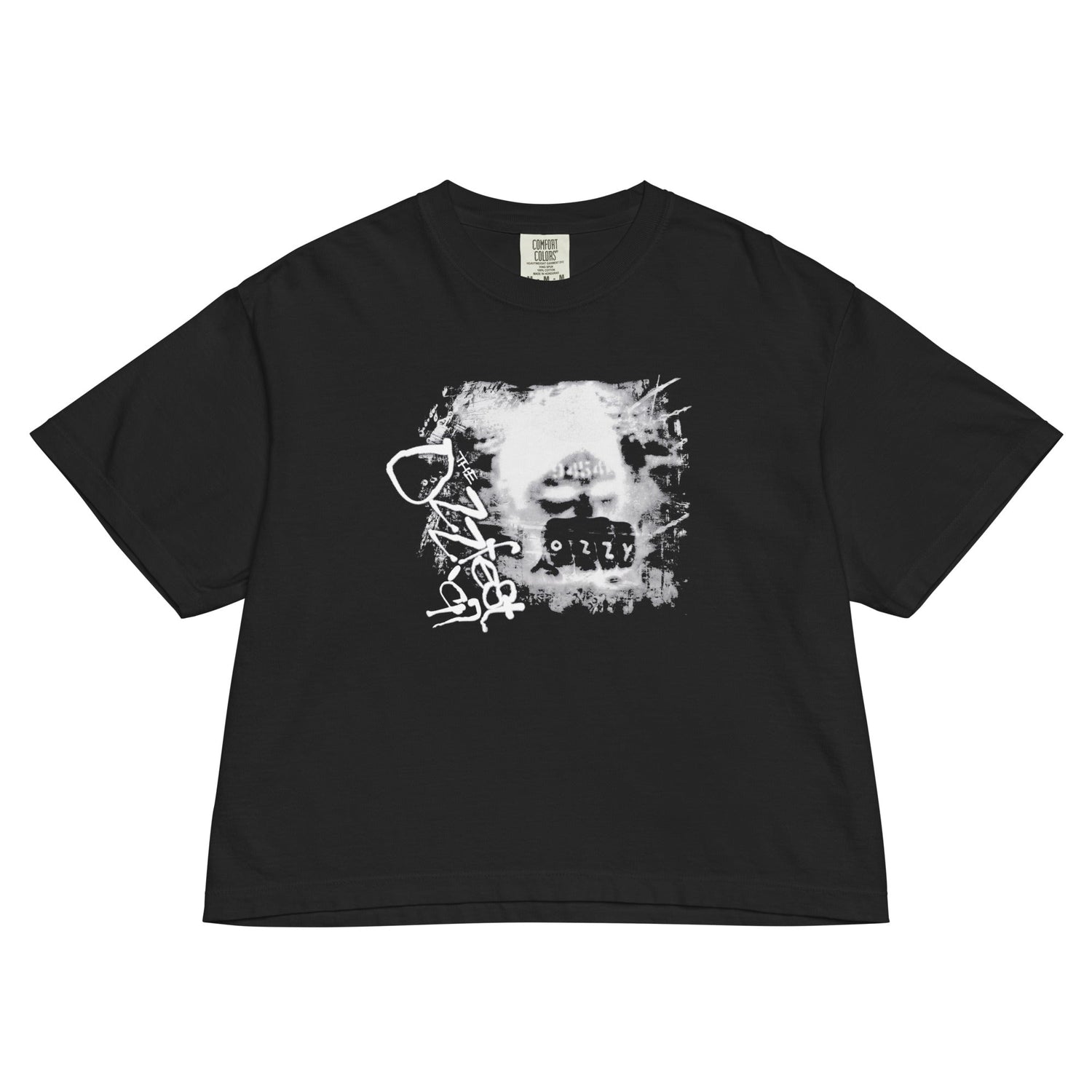 Ozzy Osbourne Fist Bump Mineral Wash Womens Crop Top