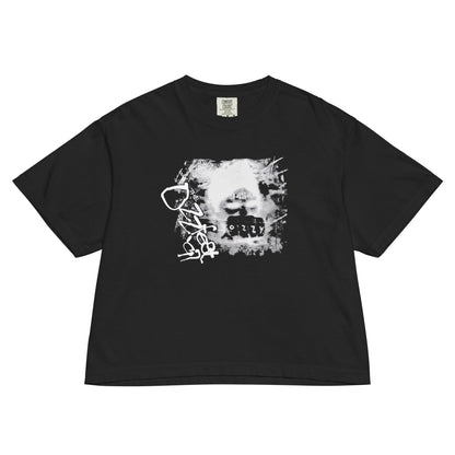 Ozzy Osbourne Fist Bump Mineral Wash Womens Crop Top