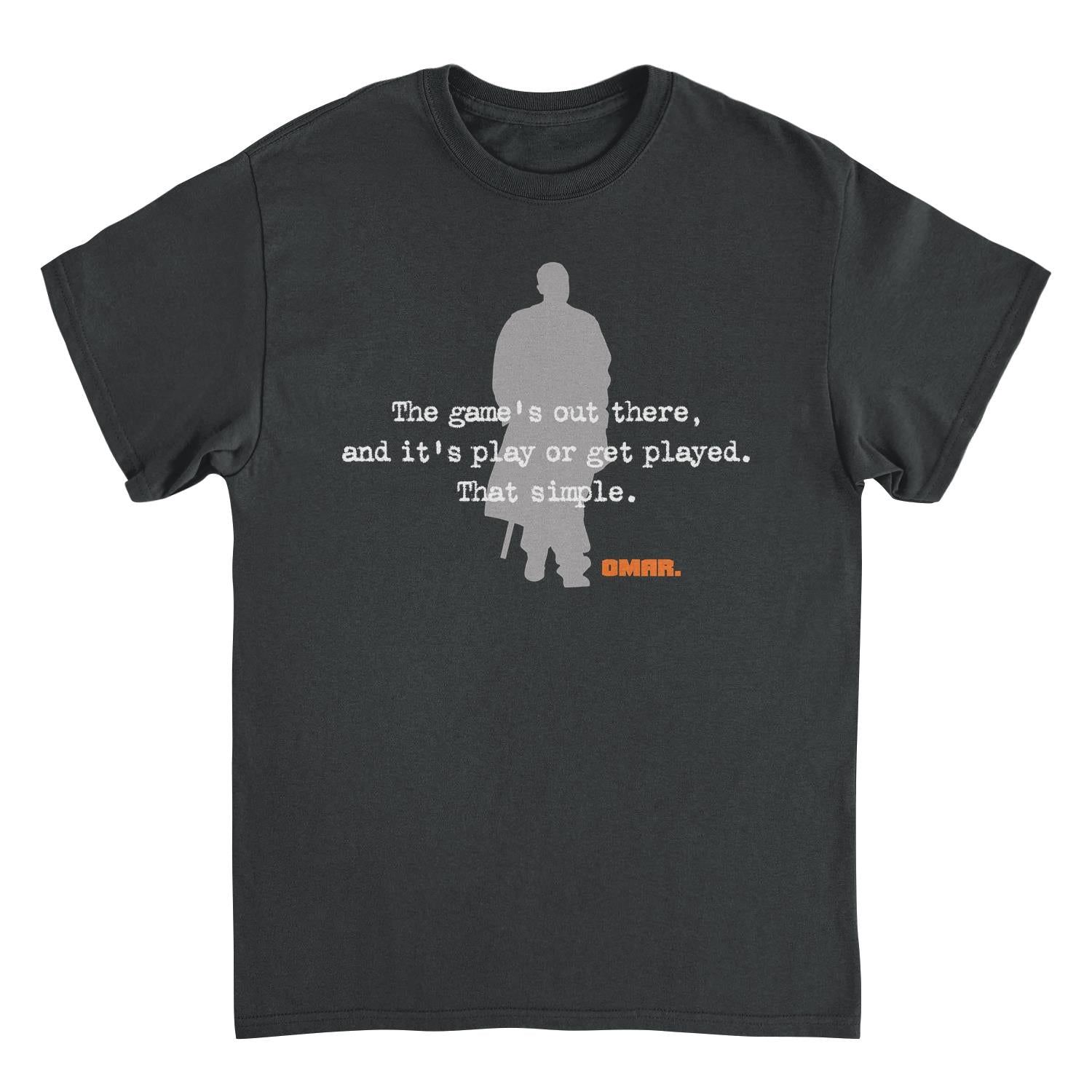 The Wire Omar Silhouette Quote Black T-Shirt