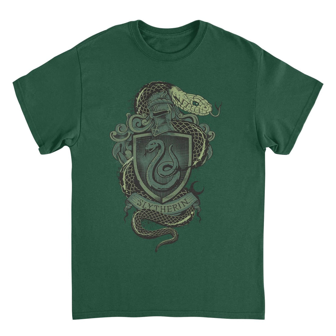 Harry Potter Slytherin Mascot Emblem Forest Green T-Shirt