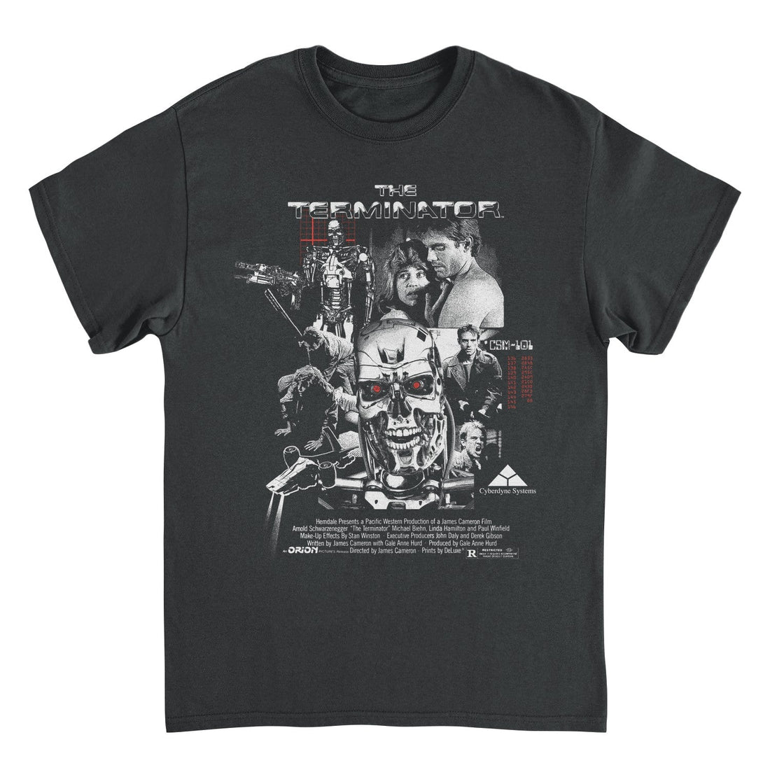 Terminator Movie Collage Black T-Shirt