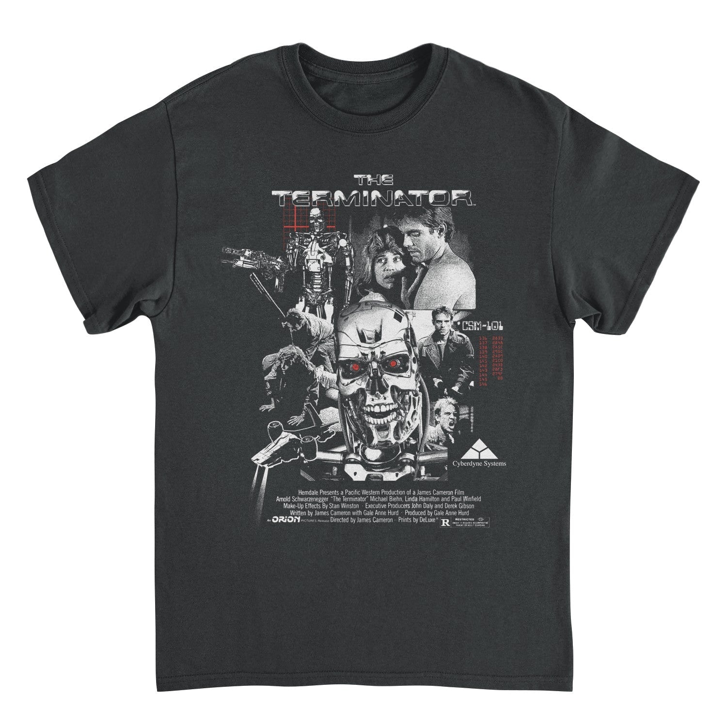 Terminator Movie Collage Black T-Shirt