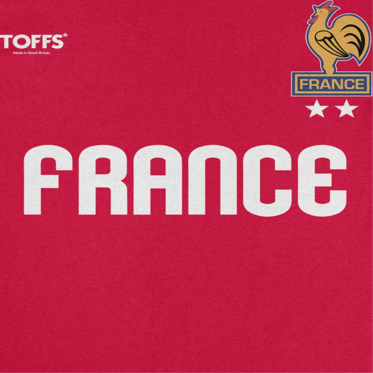 Toffs Retro Soccer Futbol France Red T-Shirt