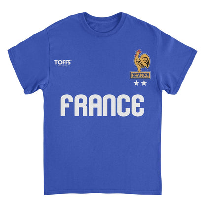Toffs Retro Soccer Futbol France Royal T-Shirt