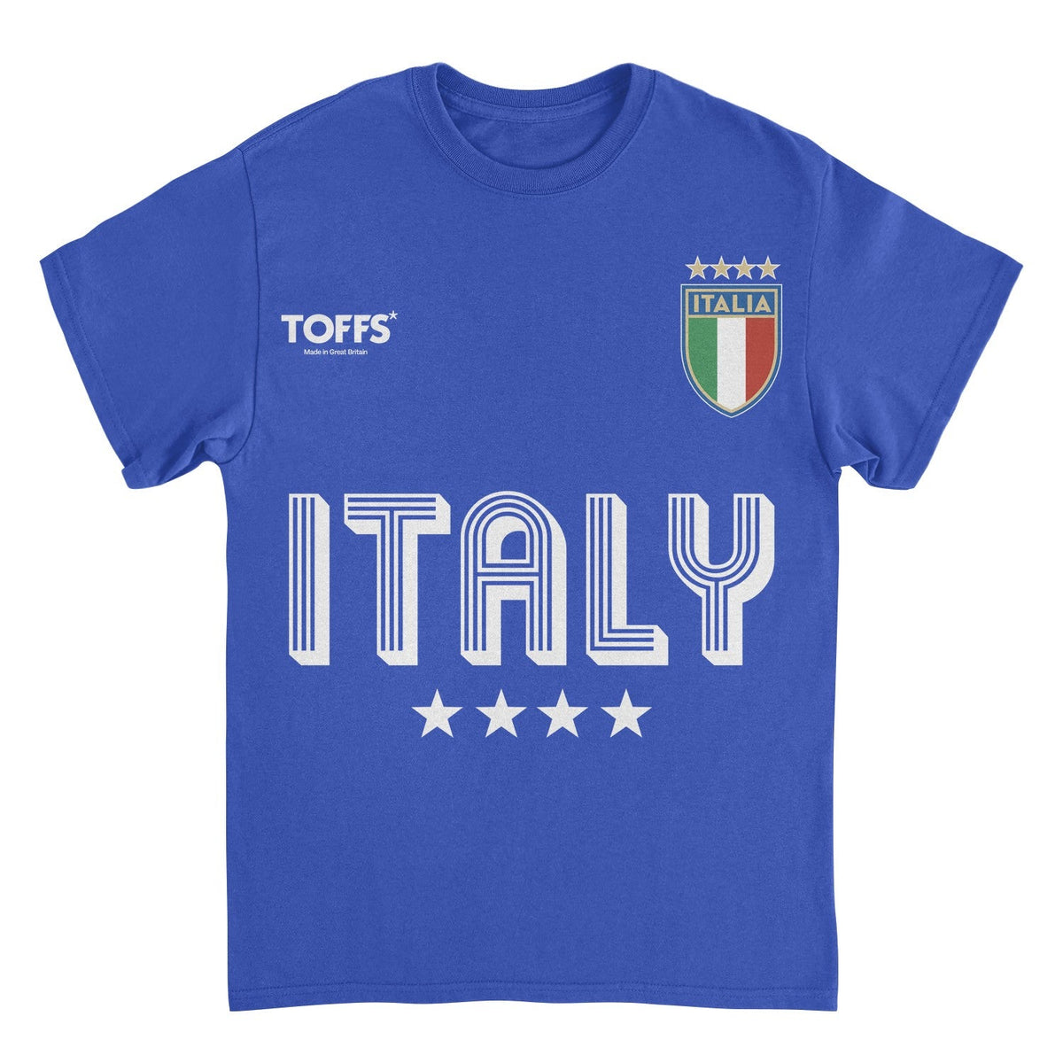 Toffs Retro Soccer Futbol Italia Royal T-Shirt