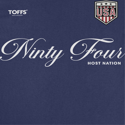Toffs Retro Soccer Futbol Ninty Four Host Nation Navy T-Shirt