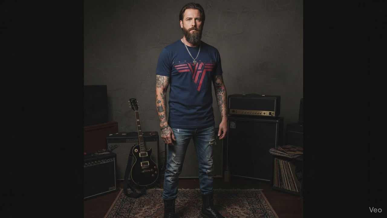 VAN HALEN Attractive T-Shirt, Classic Red Logo