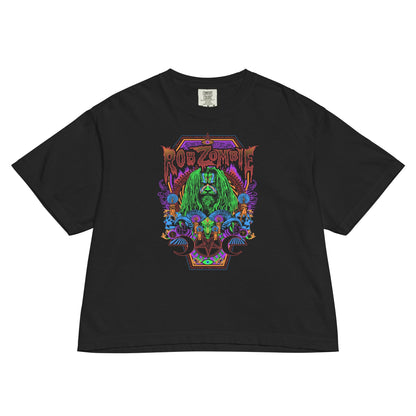 Rob Zombie Pyschadelic Mineral Wash Womens Crop Top