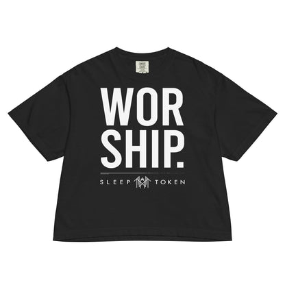 Sleep Token Apparition Mineral Wash Womens Crop Top