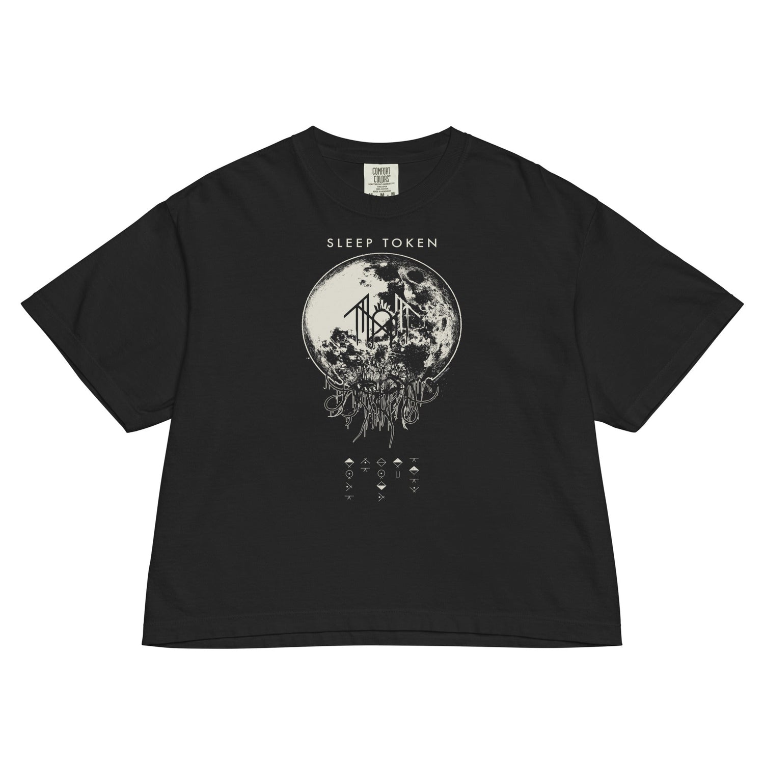 Sleep Token Atlantic Mineral Wash Womens Crop Top