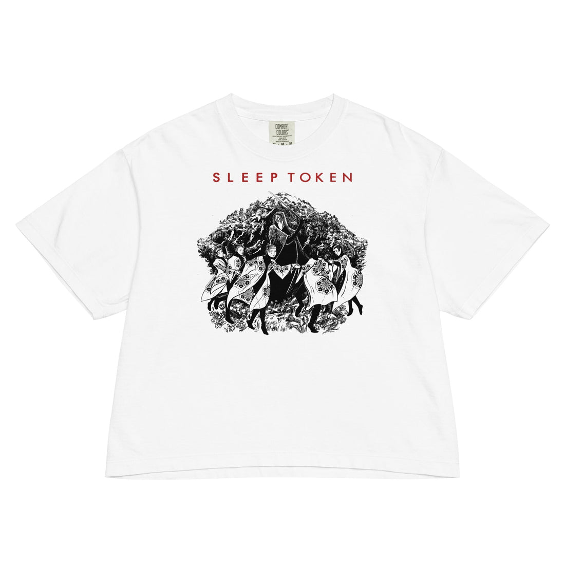 Sleep Token Bough Breaks Mineral Wash Womens Crop Top