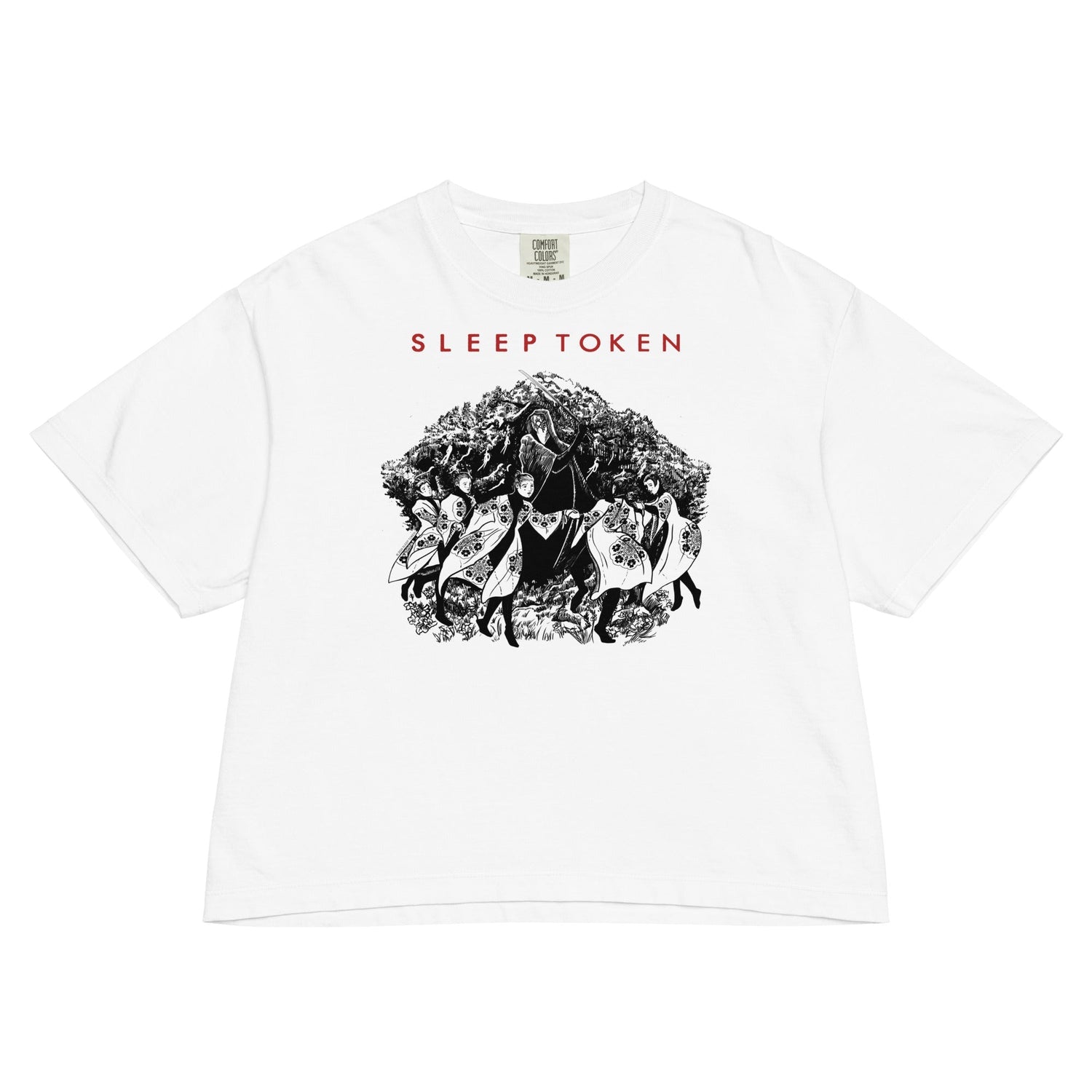 Sleep Token Bough Breaks Mineral Wash Womens Crop Top