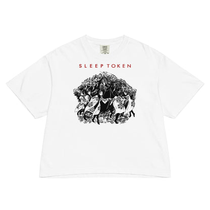 Sleep Token Bough Breaks Mineral Wash Womens Crop Top