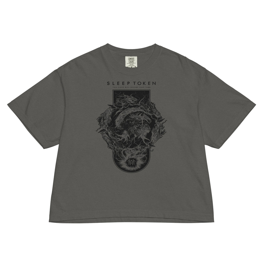 Sleep Token Calcutta Mineral Wash Womens Crop Top