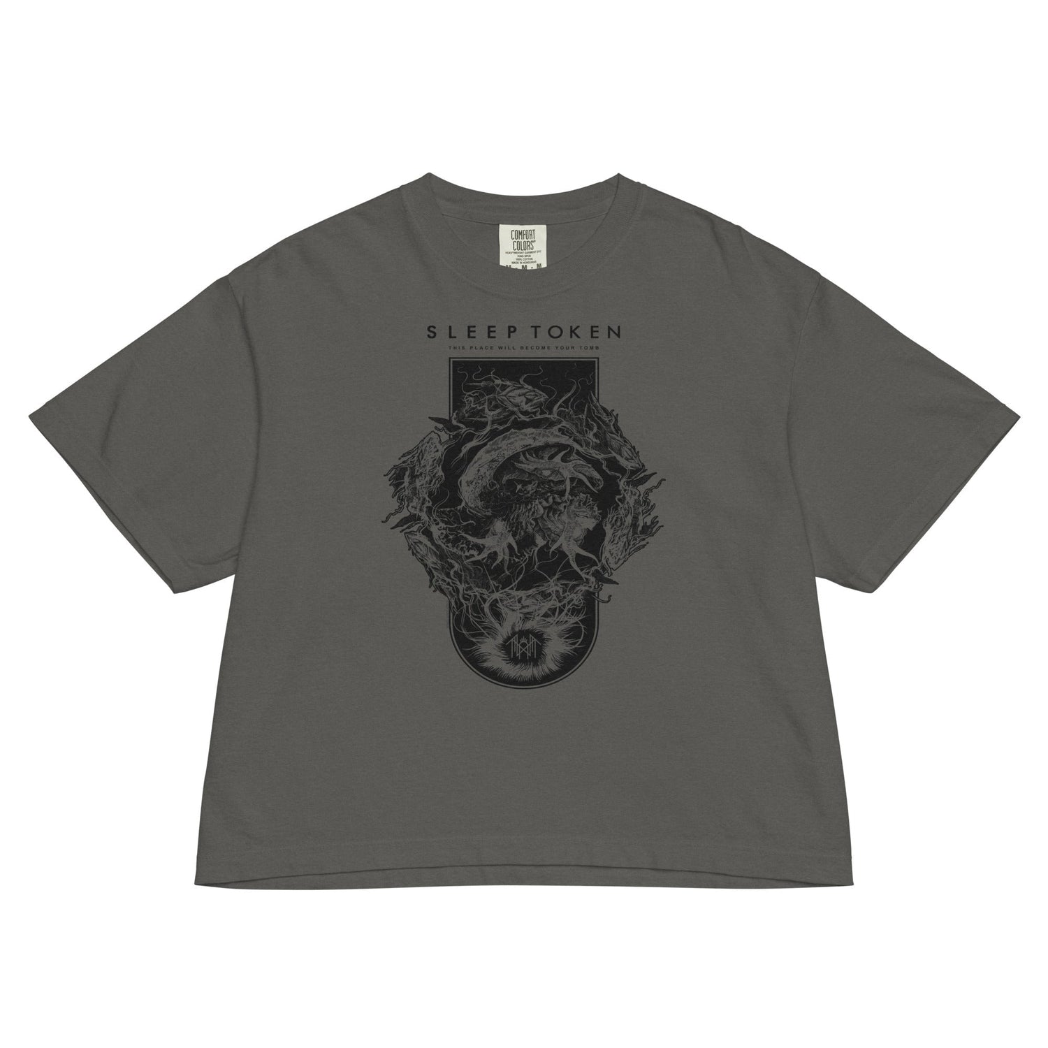 Sleep Token Calcutta Mineral Wash Womens Crop Top