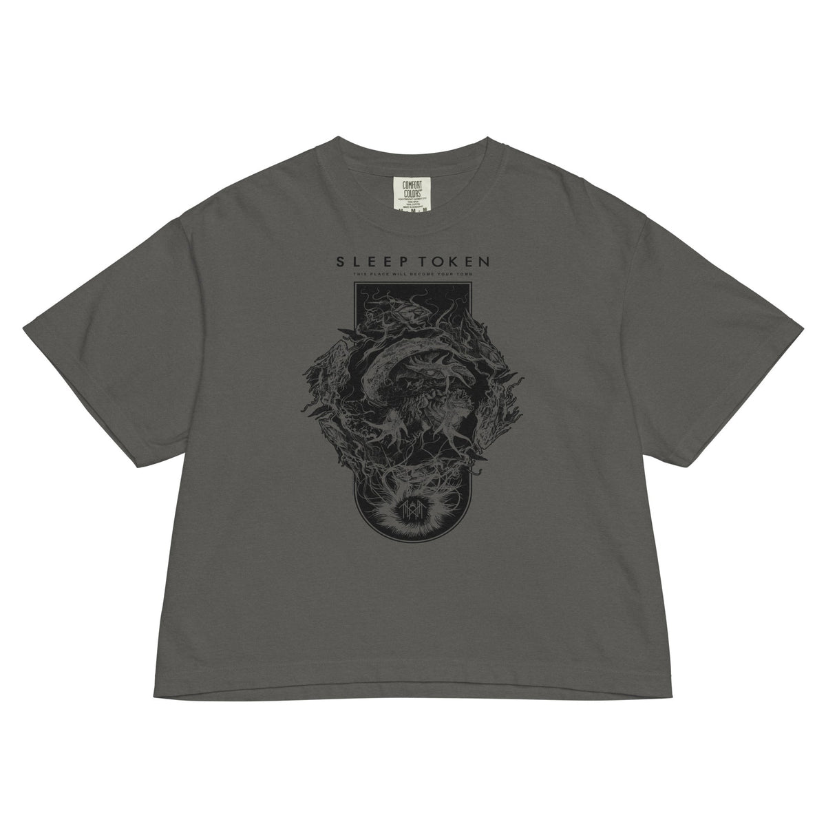 Sleep Token Calcutta Mineral Wash Womens Crop Top