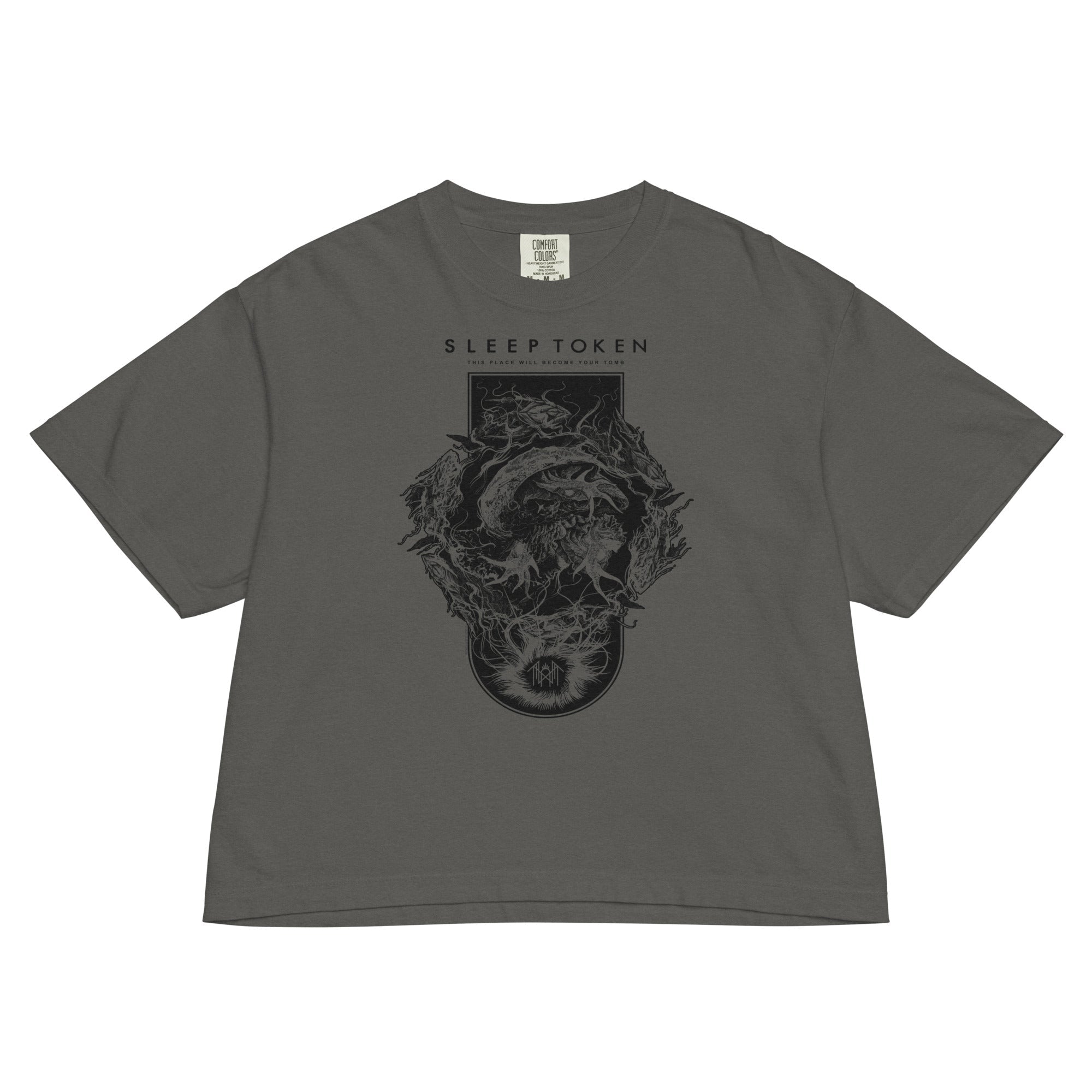Sleep Token Calcutta Mineral Wash Womens Crop Top