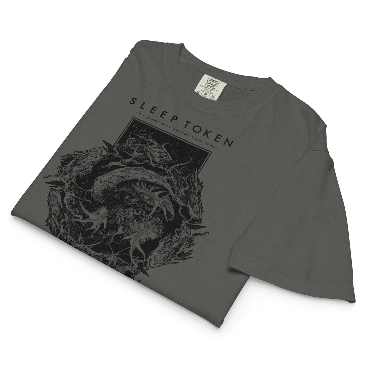 Sleep Token Calcutta Mineral Wash Womens Crop Top