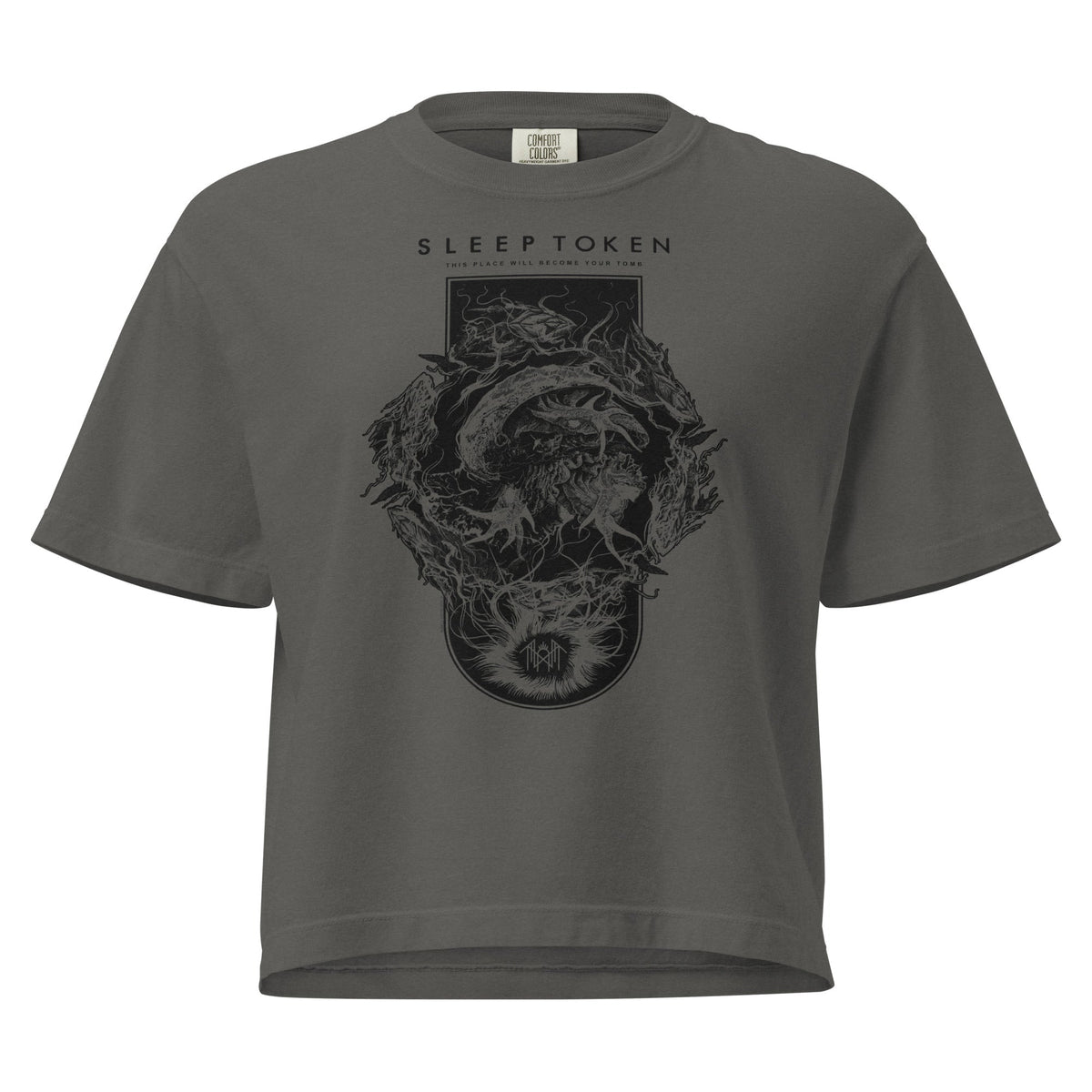 Sleep Token Calcutta Mineral Wash Womens Crop Top