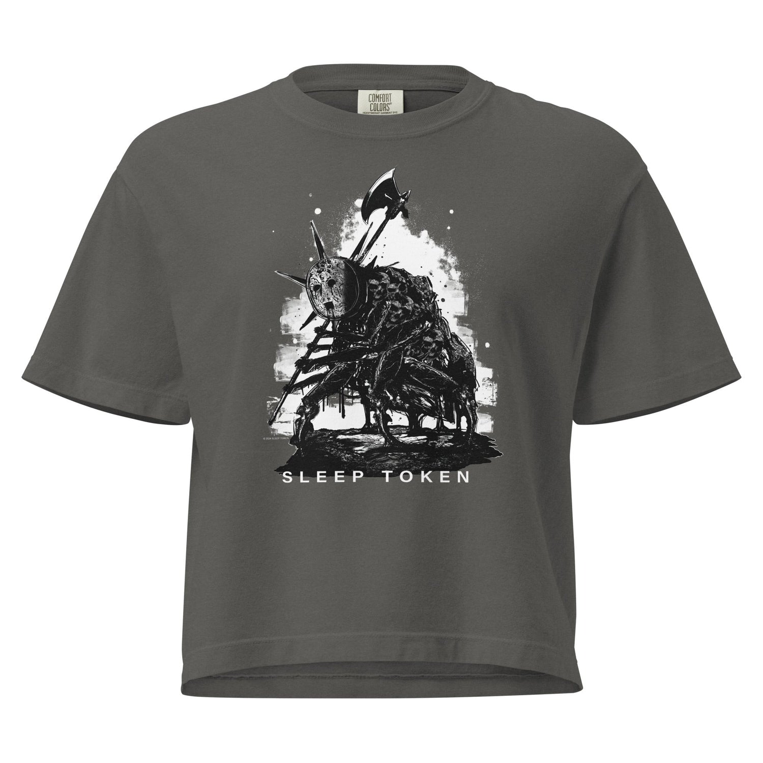 Sleep Token Distraction Mineral Wash Womens Crop Top