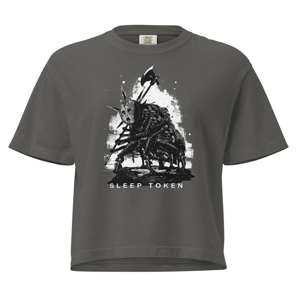 Sleep Token Distraction Mineral Wash Womens Crop Top