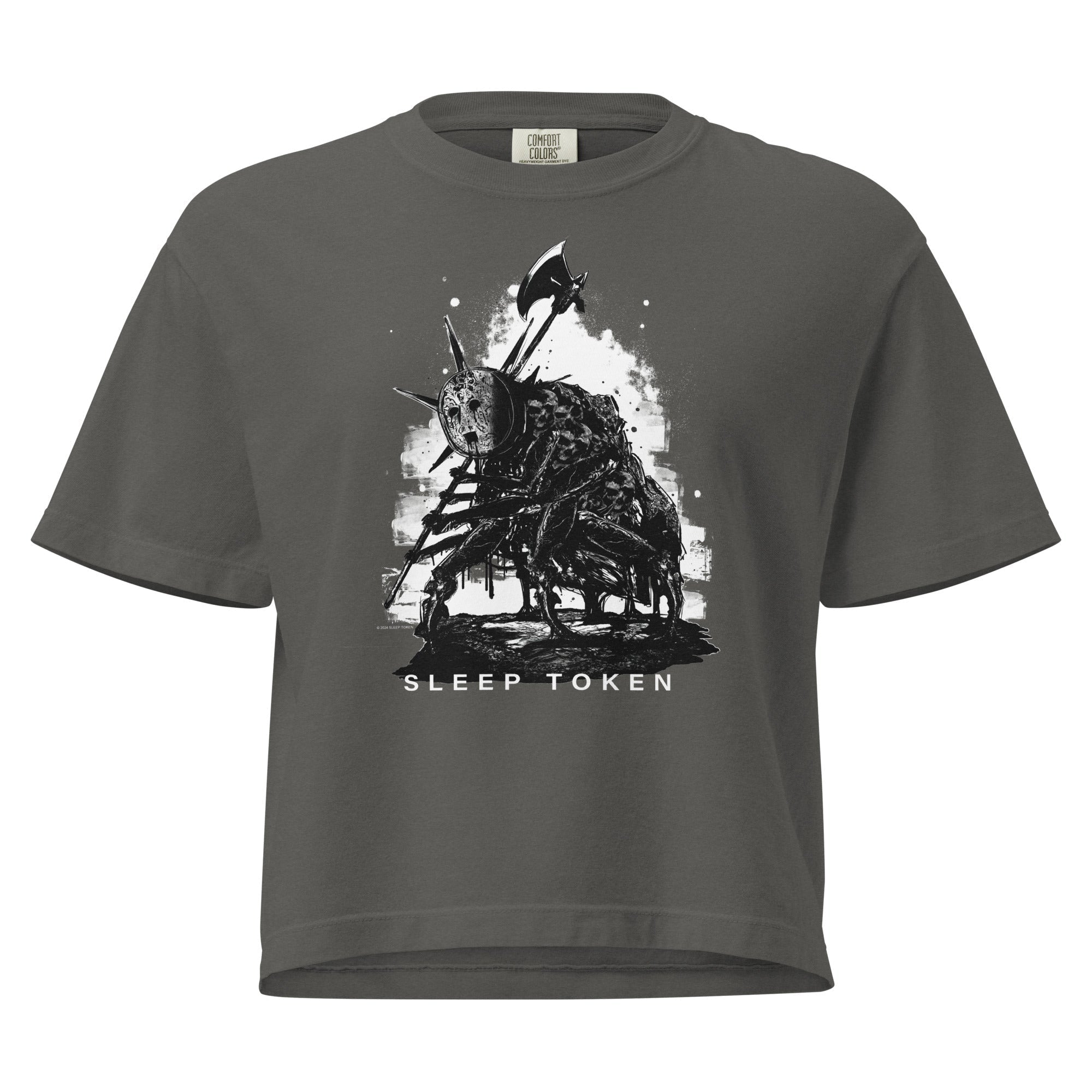 Sleep Token Distraction Mineral Wash Womens Crop Top