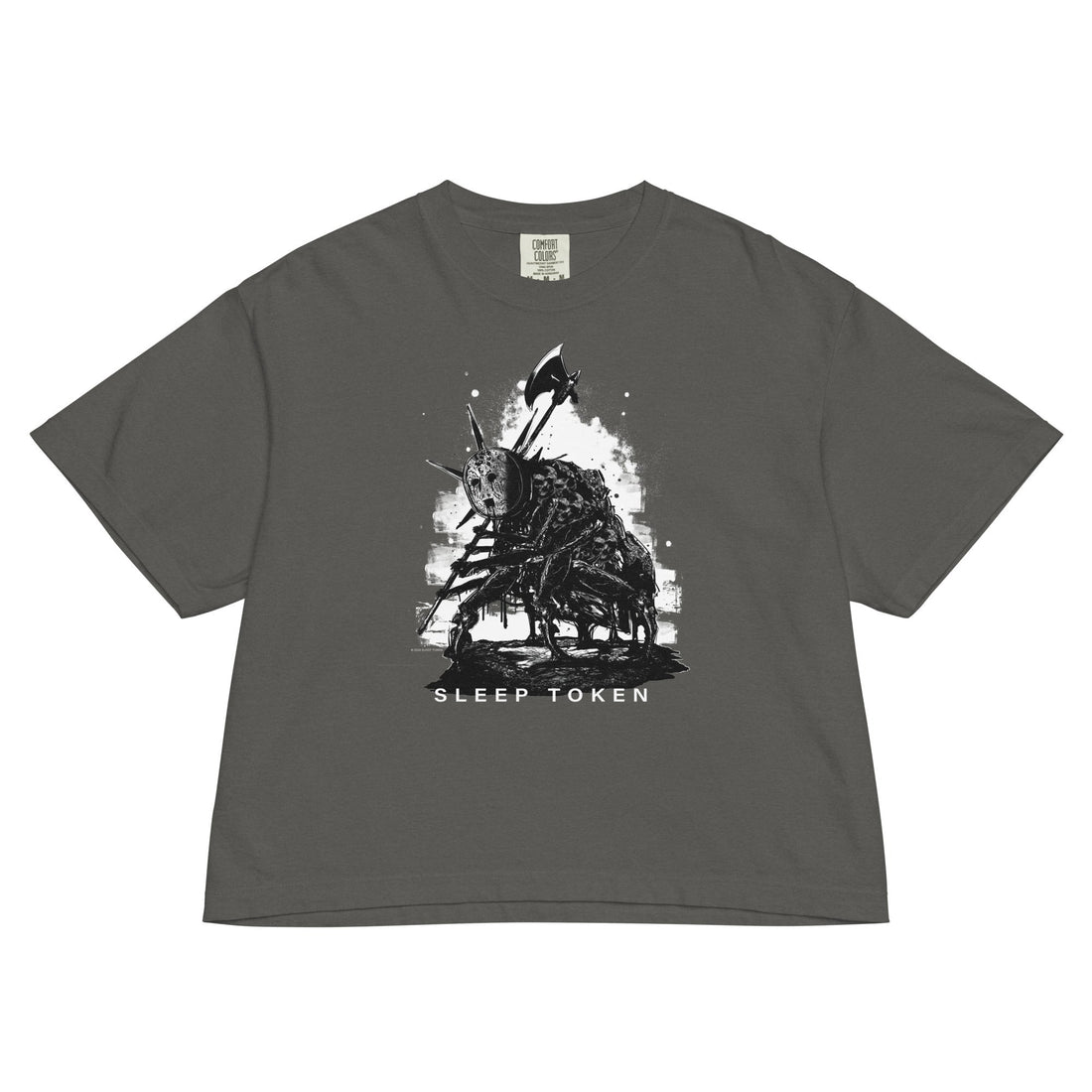 Sleep Token Distraction Mineral Wash Womens Crop Top