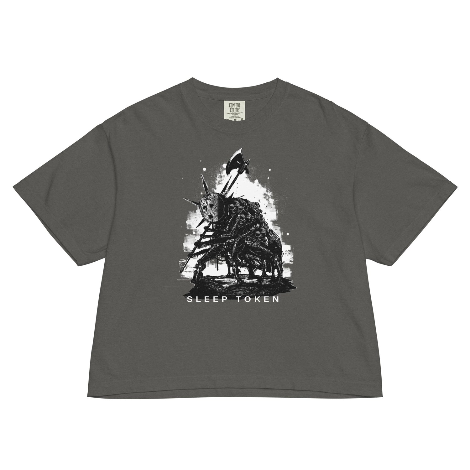 Sleep Token Distraction Mineral Wash Womens Crop Top