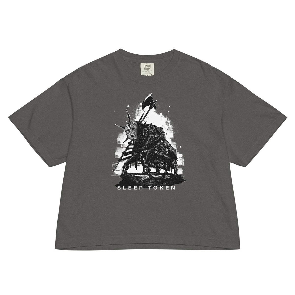 Sleep Token Distraction Mineral Wash Womens Crop Top