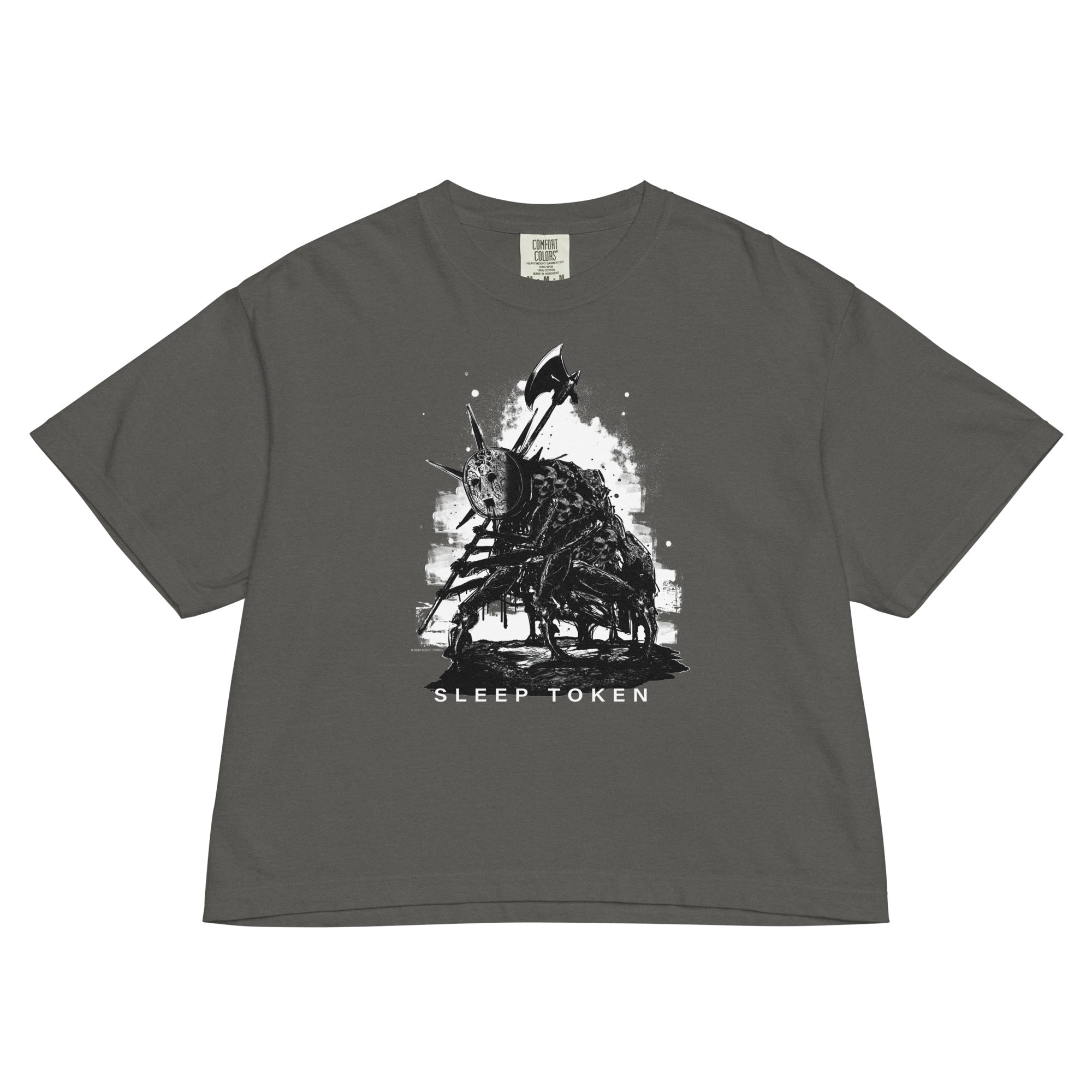 Sleep Token Distraction Mineral Wash Womens Crop Top