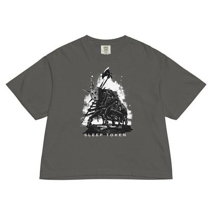 Sleep Token Distraction Mineral Wash Womens Crop Top