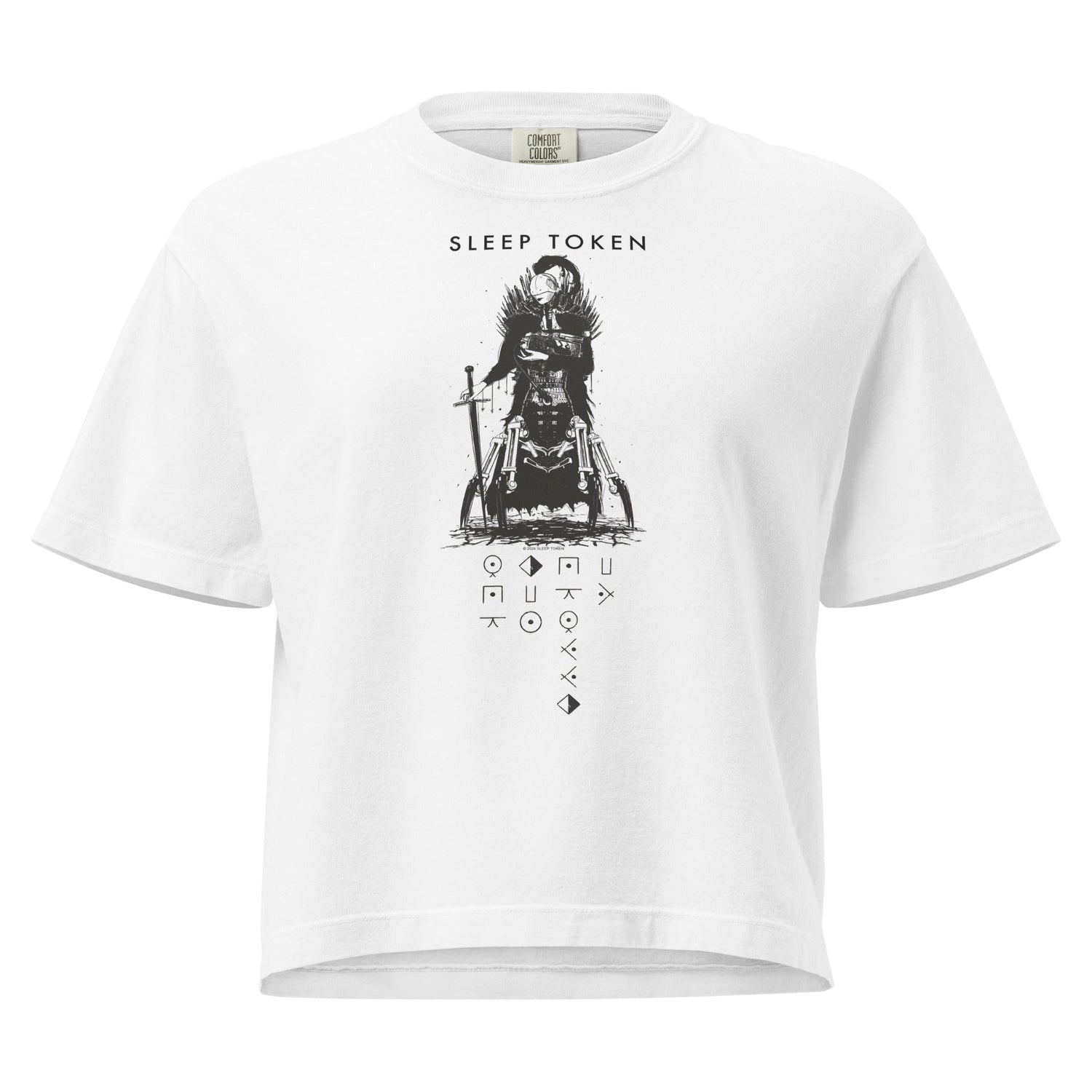 Sleep Token Drag Me Under Mineral Wash Womens Crop Top