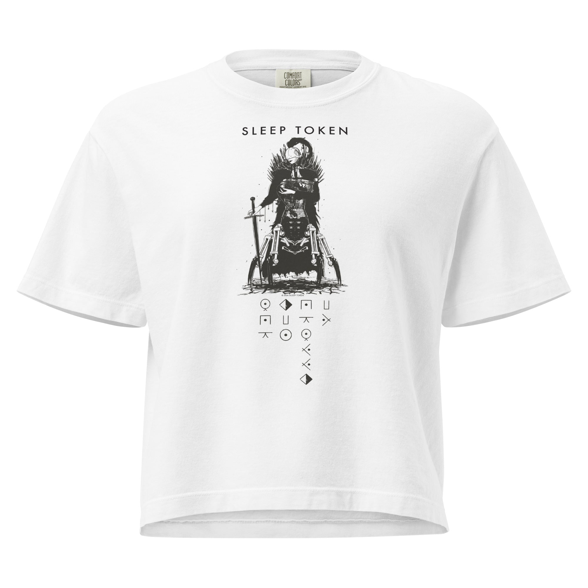Sleep Token Drag Me Under Mineral Wash Womens Crop Top