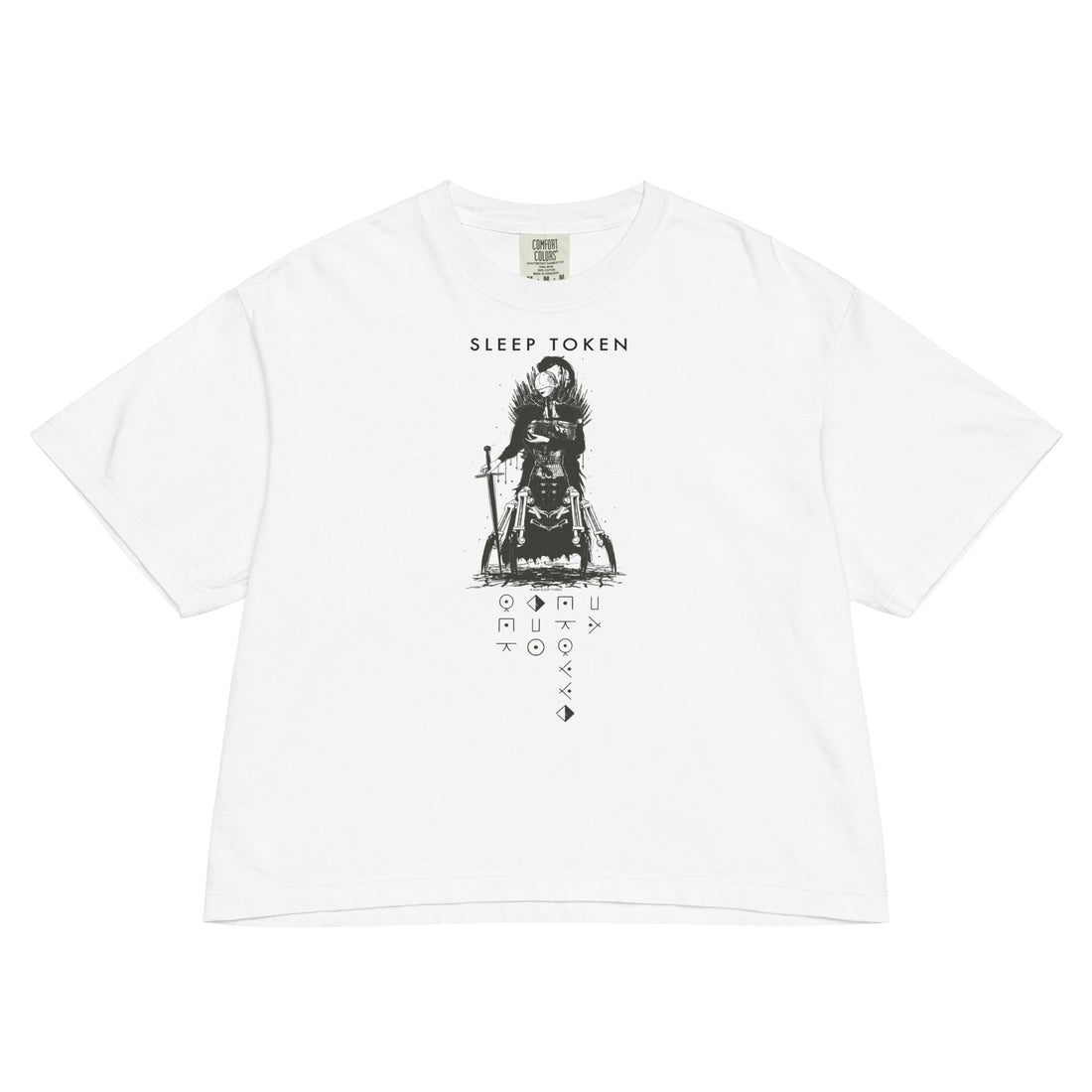 Sleep Token Drag Me Under Mineral Wash Womens Crop Top