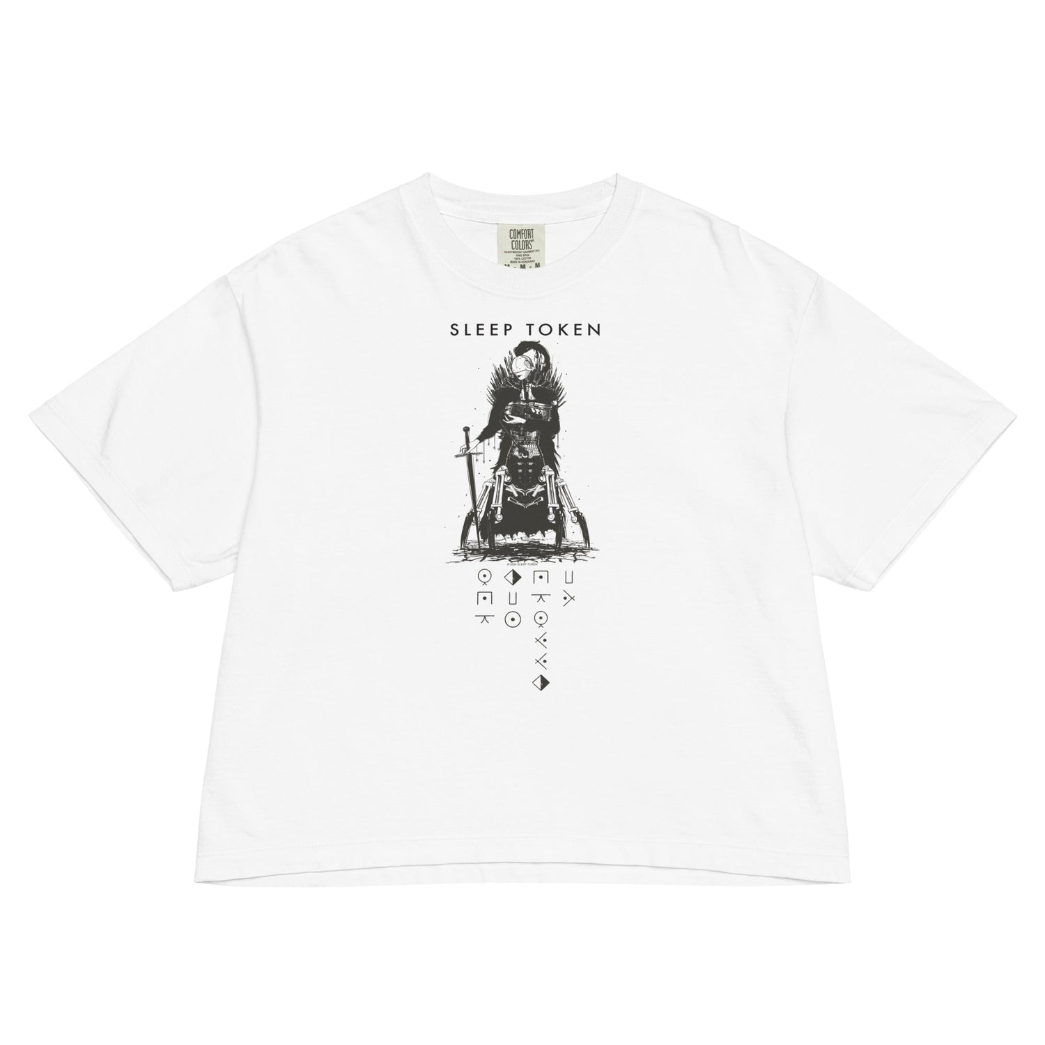 Sleep Token Drag Me Under Mineral Wash Womens Crop Top