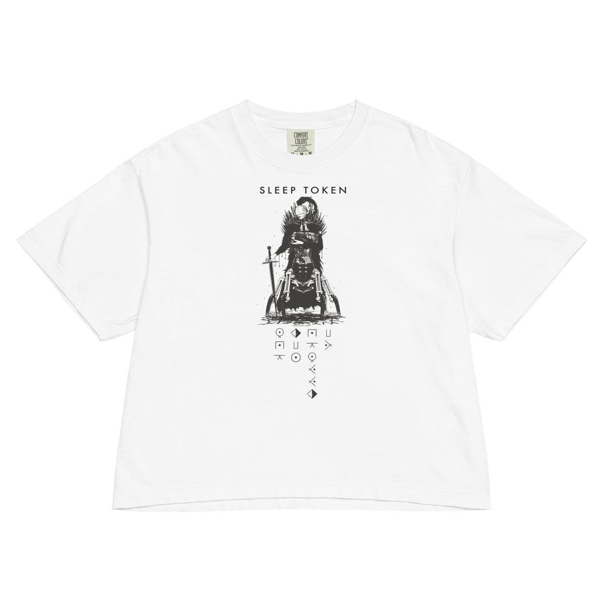 Sleep Token Drag Me Under Mineral Wash Womens Crop Top
