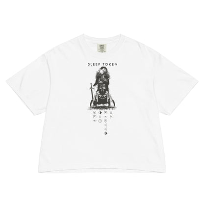 Sleep Token Drag Me Under Mineral Wash Womens Crop Top