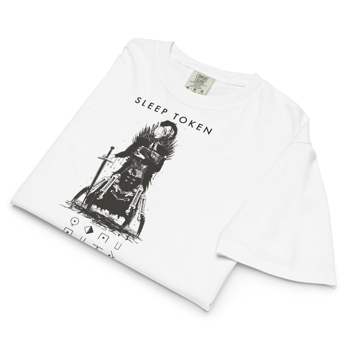 Sleep Token Drag Me Under Mineral Wash Womens Crop Top