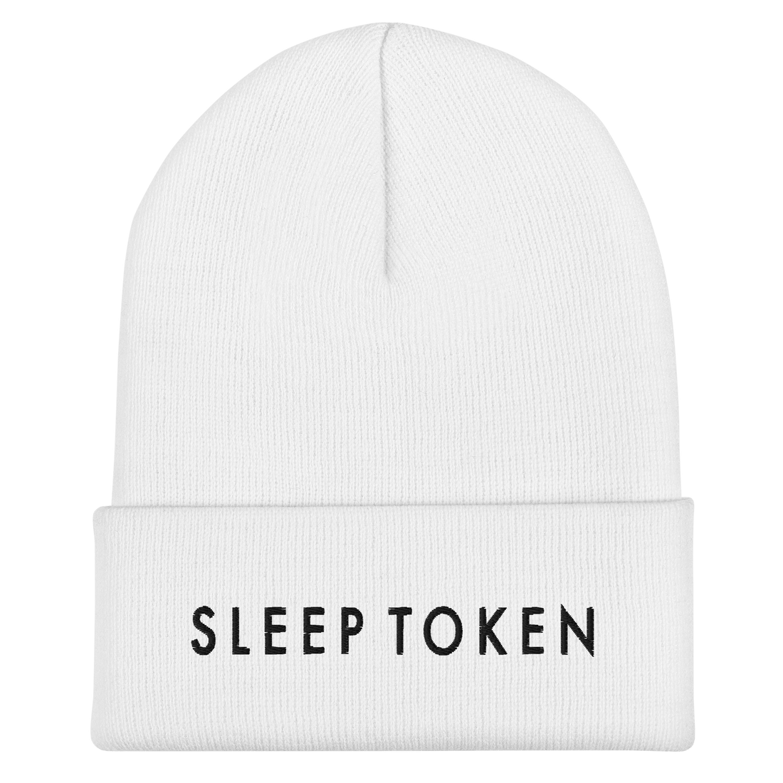 White embroidered beanie with &