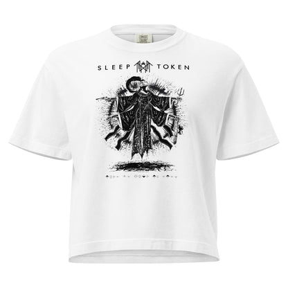 Sleep Token Fall for Me Mineral Wash Womens Crop Top
