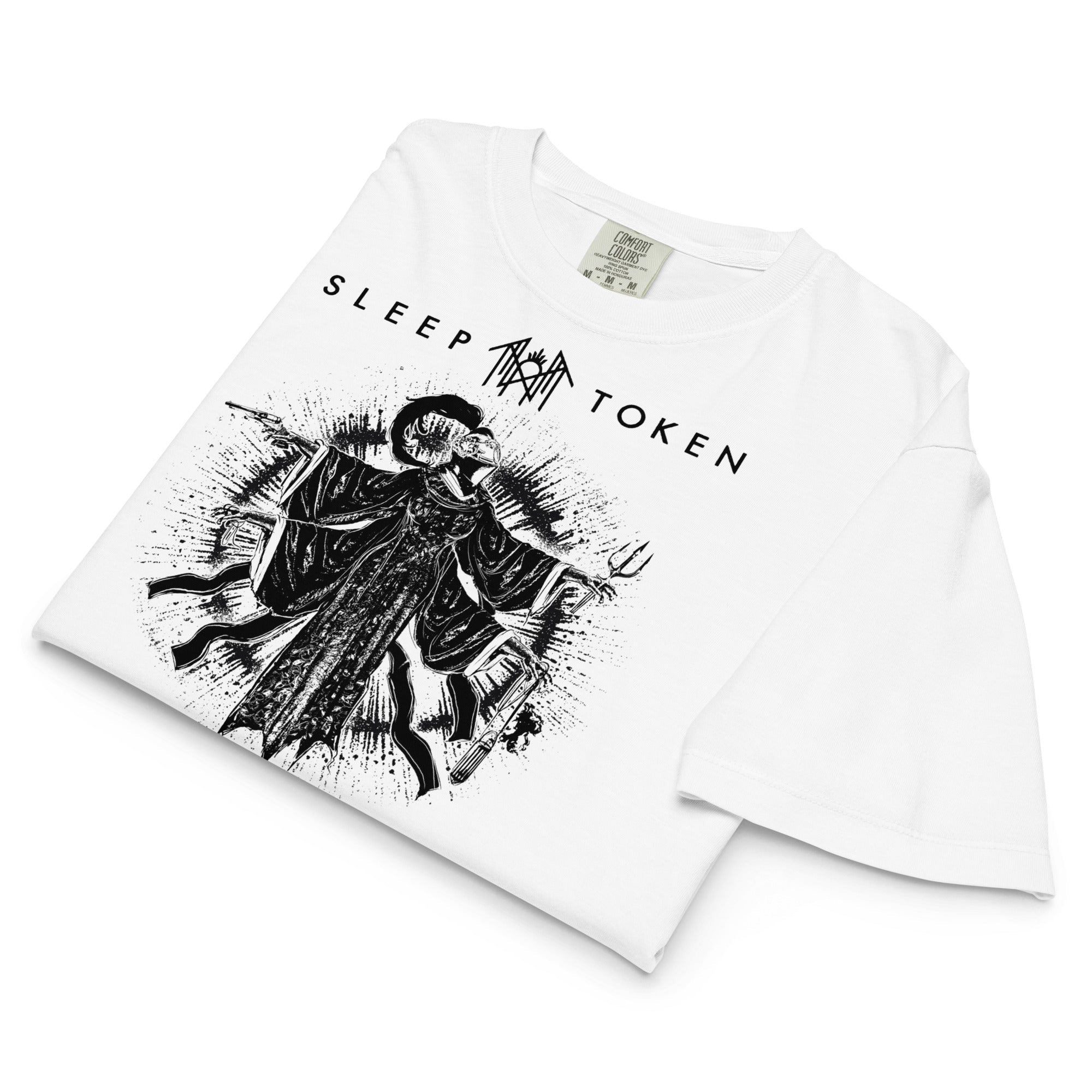 Sleep Token Fall for Me Mineral Wash Womens Crop Top