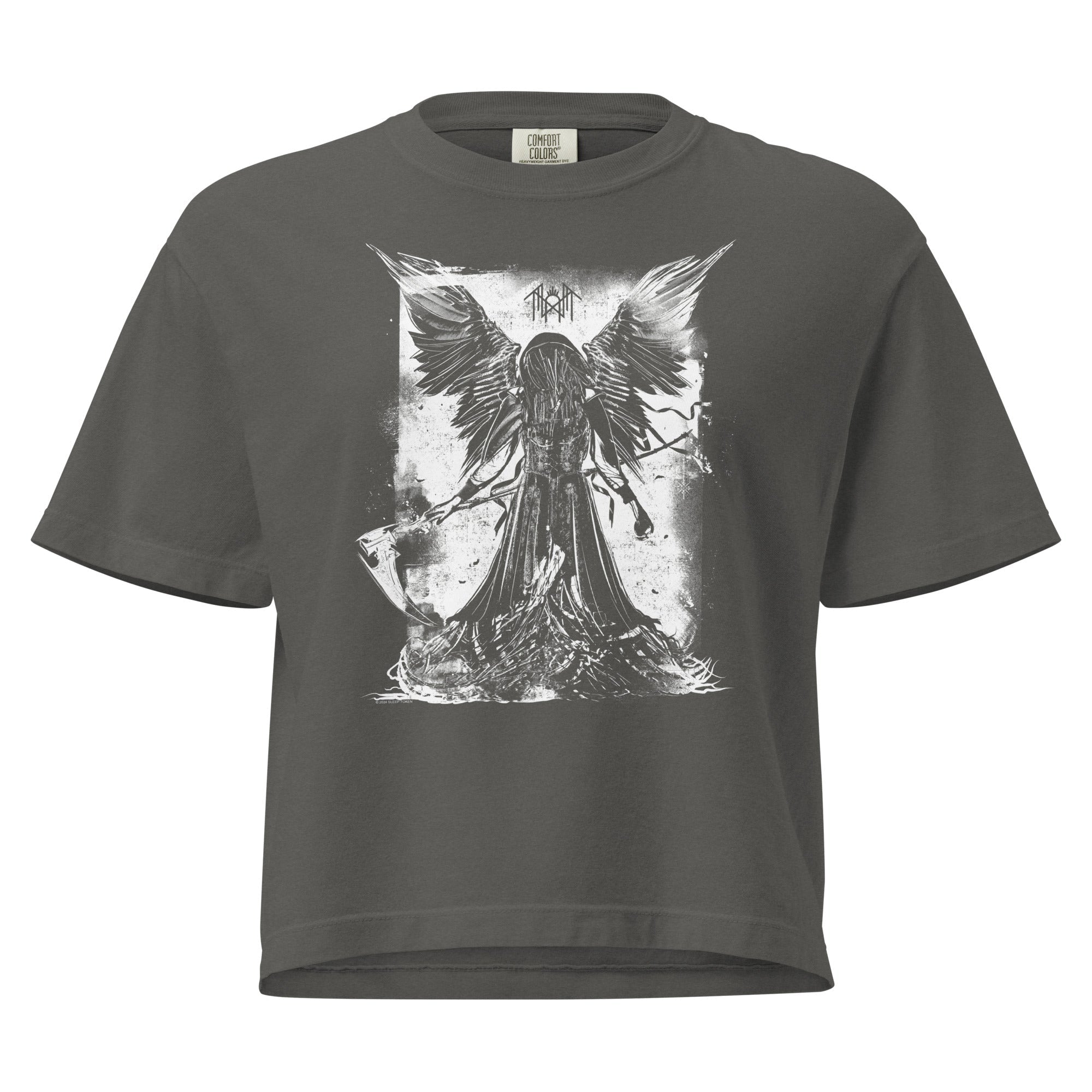 Sleep Token Gods Mineral Wash Womens Crop Top