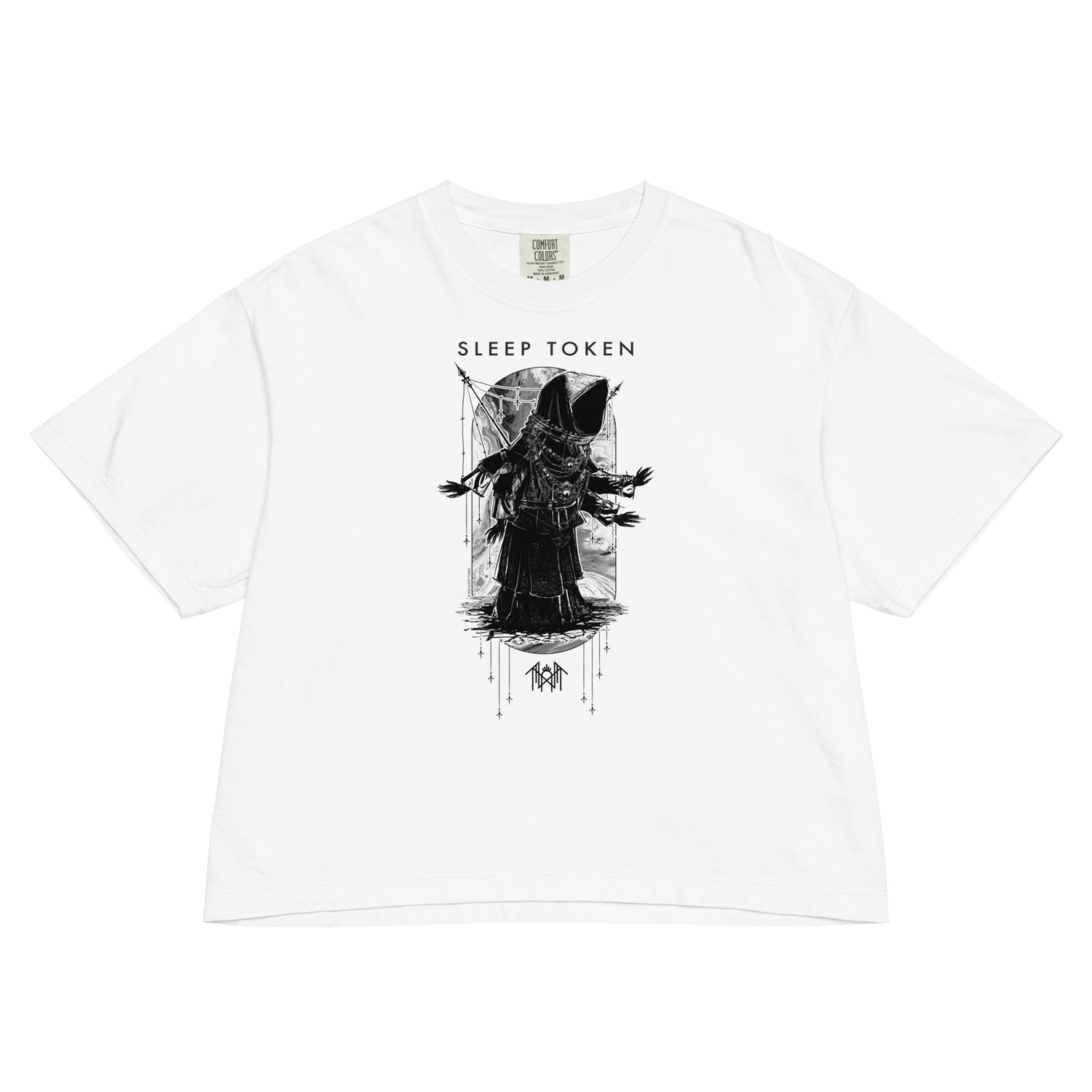 Sleep Token Granite Mineral Wash Womens Crop Top