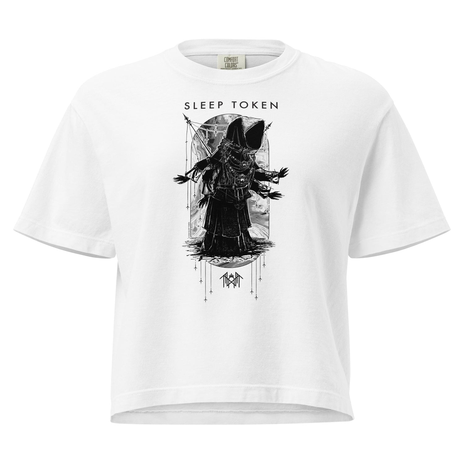 Sleep Token Granite Mineral Wash Womens Crop Top